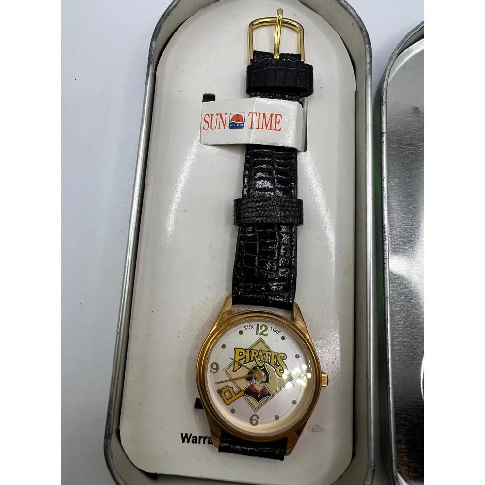 VTG Sun Glo By‎ Sun Time Illuminating Watch Pittsburg Pirates MLB - SEE PHOTOS